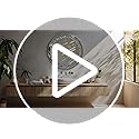 28 Inch Crushed Diamond Round Glass Wall Mirror, Bathroom Mirror, Wall Decoration Hanging Mirror, Suitable for Living Room, Bedroom, Vanity