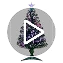 3FT Fiber Optic Green Christmas Tree Artificial Tree with Stand,Pre-lit Full Xmas Tree with Top Star Perfect for Indoor Holiday Decoration