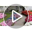 6 Bunches UV Resistant Red Artificial Flowers Geraniums – Lifelike Silk Fake Flowers for Outdoors | No Fade, No Watering, Full & Bigger Heads for Garden, Patio, Balcony, Porch Decor