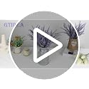 GTIDEA 4pcs Artificial Flowers Fake Lavender Faux Purple Flocked Plastic Flowers Plants for Home Wedding Kitchen Garden Patio Window Box Office Table Centerpieces Indoor Outdoor Décor