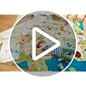 IVI Mini City 59" L x 39" W Educational Toddler Car Play Mat Rug for Bedroom, Kids Den, or Playroom