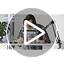 Drdefi 10X Square Magnifying Glass with Light and Stand, Real Glass LED Lighted Magnifier, 5 Color Modes Stepless Dimmable, Hands-Free Mag Desk Lamp with Clamp for Reading Craft Hobby Close Work Black