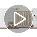 jinchan Striped Linen Kitchen Curtains 24 Inches Length Tier Curtains Farmhouse Modern Cafe Style Small Window Treatments Airy Light Filtering Rod Pocket for Living Room Bathroom 2 Panels Tan
