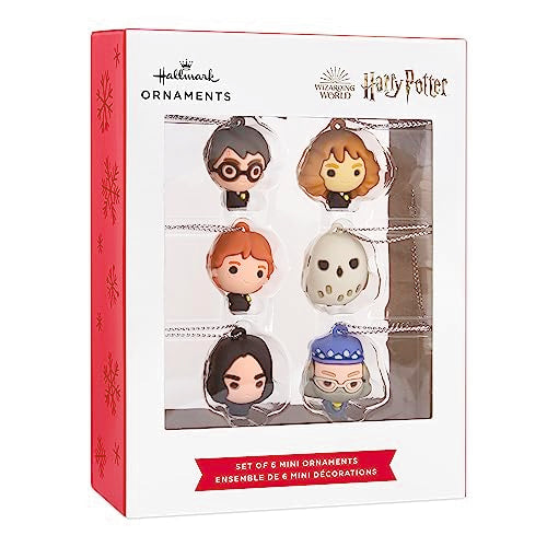 Hallmark Harry Potter and Friends Mini Christmas Ornaments, Shatterproof, Set of 6