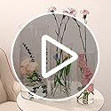 3 Pcs Acrylic Clear Cylinder Flower Vase for Plants Bouquet, Unbreakable Hurricane Tall Large Plastic Vases for Wedding Centerpieces, Hydroponic Decor Base Set of 3 (H 8" + H 10" + H 12" No Flowers)