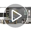 FLEBLE Large Wall Clocks for Living Room Decor Modern Gold Silent Wall Clock Battery Operated Non-Ticking for Bedroom Kitchen Office Home Decorative 24Inch Retro Crystal Clock Wall Decor for House