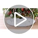 URATOT 2 Pack 15 Inches Mini Christmas Tree Skirt White with Silver Snowflake Tree Mat Faux Fur Plush Xmas Tree Skirt for Christmas Holiday Party Indoor Outdoor Home Decoration