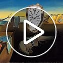 Melting Clock, Salvador Dali Watch Melted Clock for Decorative Home Office Shelf Desk Table Funny Creative Gift, Rome Silver