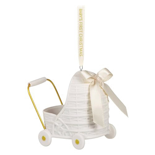 Hallmark Keepsake Christmas Ornament 2024, Baby's First Christmas Pram, Porcelain, Baby Gift