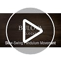Bulova C3383 Avent Wall Clock | Two-Tone Wooden Case with Slow-Swing Pendulum | Arabic Numerals | Personalization Plate | 23.5" Height