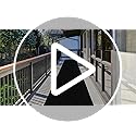 Runner Rug 2 ft x 6 ft Indoor/Outdoor Low Profile, Hallway, Kitchen, Patio, Deck Area, RV, Entryway, Garage, with Non-Slip Rubber Backing, Gray with Black Stripe, Custom
