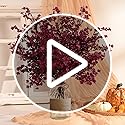 Waipfaru 6Pcs Fake Flowers Babys Breath Silk Artificial Flowers Gypsophila Bouquets Bulk Real Touch Fall Stems for Fall Thanksgiving Decor Autumn DIY Floral Arrangement Table Centerpieces, Wine Red