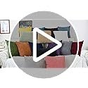 CaliTime Throw Pillow Covers Decorative 18 X 18 Inches Pack of 2 Cozy Chenille Cushion Cases for Couch Sofa Bed Living Room Home Navy Blue