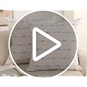 NUYECY Set of 2 Boho Throw Pillow Covers 18x18,Light Blue and White Neutral Couch Pillow Case with Tassel Fringe Decorative,Modern Accent Farmhouse Cushion Covers for Sofa Couch Bed Living Room
