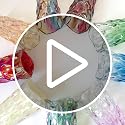 Heavy Flower Glass Vase Thickened 3.5lb 9.5inch Sparkle vase Bohemian Style, for Centerpieces,Kitchen,Office, Wedding,Perfect Home Decor Glass Vase (Purple Light)