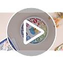 Lafocuse 12 Inch 3D Numbers Silent Kids Wall Clock, Learn to Tell Time Clock for Kids, Rainbow Learning Wall Clock for Kids' Room School Classroom Playroom