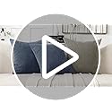 Jepeak 24x24 Inch Decorative Chenille Throw Pillow Covers, Pack of 2 Cozy Concise Pillow Cases Soft Farmhouse Modern Square Cushion Covers for Sofa Couch Bed Living Room Home Decor, Steelblue