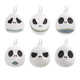 Hallmark Mini Disney Tim Burton's The Nightmare Before Christmas Ornaments (Jack Skellington Heads, Set of 6) Tiny Ornaments for Tabletop Tree