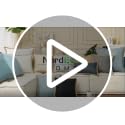 NordECO HOME Set of 2 Farmhouse Throw Pillow Covers - Burlap Linen Trimmed Tailored Edges Decorative Cushion Covers for Bed Home Decoration, 18 x 18, Blue