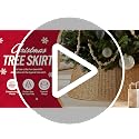 Hommtina Christmas Tree Collar- 26",Christmas Tree Base Christmas Tree Basket Collar for Home, Living Room,for Covering Tree Stand (Burlywood, 26 in)
