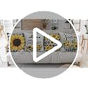 pinata Summer Spring Pillow Covers 18x18 Set of 4, Sunflower Decor Outdoor Pillows Cover, Sunshine Black Plaid for Farmhouse Sofa Couch Indoor Home Throw Case(No Insert)