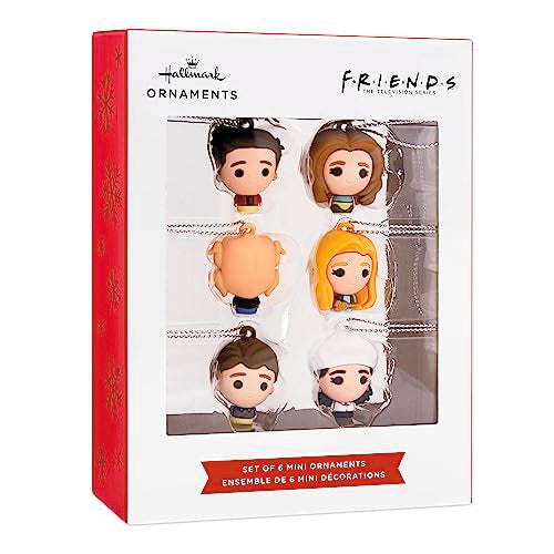 Hallmark Friends Mini Christmas Ornaments, Shatterproof, Set of 6