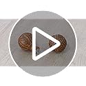 QDWIS Wood Curtain Rods for Windows 66 to 120 Inch, 1'' Adjustable Decorative Drapery Rods with Imitation Wood Grain Leaf Pattern Finials, Boho Heavy Duty Long Window Curtain Rods Set 36''-120''