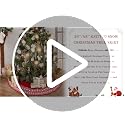 Dremisland Christmas Tree Skirt Luxury Cable Knitted Thick Rustic Xmas Tree Decoration Red Tree Skirt with Snowflake Xmas Tree Farmhouse Christmas Decor Holiday Home Party Decor (36inch/90cm, Red)