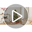 Decoway 6FT Artificial Christmas Tree: Unlit Green Xmas Pine with Pinecones and Metal Stand for Indoor - Holiday Decoration for Porch Living Room Easy Assembly