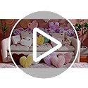Liliful 6 Pcs Faux Rabbit Fur Heart Pillows Fluffy Heart Throw Pillows Cute Couch Cushion Soft Decorative Throw Cushion for Bed Sofa Girls Women(12 x 11 Inch,Pink Series)