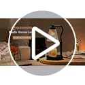 Candle Warmer Lamp for Jar Candles, Height Adjustable & Dimmable with 2/4/8H Timer, 2*50W Halogen Wax Melter Warmer for Home Office Décor, Flameless & Smokeless, Gift for Women Mom, Black-Clear/1 Pack
