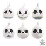 Hallmark Mini Disney Tim Burton's The Nightmare Before Christmas Ornaments (Jack Skellington Heads, Set of 6) Tiny Ornaments for Tabletop Tree