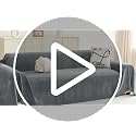 hyha Couch Cover for Dogs, Boho Sofa Covers for 3 Cushion Couch Washable, Chenille Sofa Slipcover for Pets, Soft Loveseat Sectional Couch Throw Blankets with Tassels (Grey, 71x118 Inch)