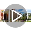 Shade&Beyond Outdoor Roller Shades with Splicing Design, 8' W x 8' H Cordless Patio Roll Up Blinds, Exterior Shade Cloth Roll for Porch, Gazebo, Pergola, Balcony, Mocha