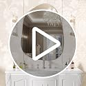 Hasipu Irregular Wall Mirror, 48"x22" Asymmetrical Frameless Mirror, Modern Decorative Mirrors for Living Room, Entryway, Hallway, Bathroom, Bedroom,Wall Mounted Home Decor