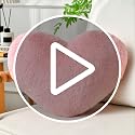 Heart Pillow Pink Throw Pillows Decorative Pillows for Bed Couch Cute Faux Rabbit Fur Small Pillow for Women Valentine Anniversary Fall Halloween Christmas Home Decor (Mini, 13"x10")