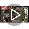 National Tree Company 6 ft Pre-Lit Flocked Acacia Slim Artificial Christmas Tree, 250 Clear Lights, 512 Tips, Includes Stand, Green