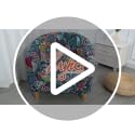 hyha 2 Pieces Printed Tub Chair Slipover with Cushion Cover, Removable Stretch Club Chair Cover for IKEA Tullsta, Armchair Cover Furniture Protector for Living Room,Blue Green