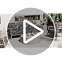 hyha Printed Couch Cushion Covers, Floral Sofa Covers Washable for 2 Cushion Couch, Stretch Pattern Outdoor Cushion Covers for Patio Furniture with Elastic Bottom(Medium, Bluebell)