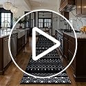 SERISSA 2x3 Rugs for Entryway, Washable Non-Slip Black and White Small Area Rug, Soft Low-Pile Boho Geometric Indoor Entry Rug Door Mat Indoor Entrance Front Door Carpet for Bathroom Kitchen Bedroom