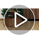 CENBOSS Rattan Christmas Tree Collar, Brown Wash, 36 inch | Easy to Assemble & Store