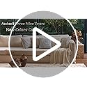 Aeckself Boho Chenille Tufted Pillow Cover 12 x 20 Inch, Rectangle Decorative Lumbar Throw Pillow Cover Neutral Pillowcase for Couch Bedroom Living Room, Orange White