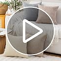 Pack of 4 Throw Pillow Covers 18x18 inch Blue Series Boho Cushion Covers Decorative Farmhouse Pillow Covers for Couch Bed Sofa Living Room Home Decor Soft Square Pillowcase