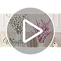 Waipfaru 4 Pcs Faux Cherry Blossom Branches, 36'' Cherry Blossom Tree Decor with Long Stems, Artificial Flowers for Tall Vases Spring Home Decoration (White)