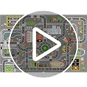 Car Rug Play Mat Great for Playing with Cars and Toys, Kid Playroom Carpet with Rubber Backing, Game Area for Baby Toddler Kid Child Educational Learn Road Traffic in Bedroom, Classroom