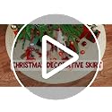 EIMMBD Christmas Tree Skirt, 48 inches Cable Knit Knitted Thick Rustic Christmas Tree Decoration for Xmas Indoor Home Holiday (Cream)