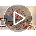 SITUMEIZI 6Pcs Artificial Cherry Blossom Branches Decor Fake Flowers Silk Spring Faux Flowers 16" Peach Bouquet for Home Wedding Bedroom Japanese Decoration DIY Table Centerpiece Arrangement(Pink)