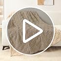 Exclusivo Mezcla Fleece Throw Blanket for Couch and Sofa, Super Soft and Cozy Blankets with Checkered Design, Lightweight, Decorative, All Season Use, 50x60 Inches, Ivory