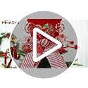 HMASYO Candy Cane Christmas Tree Topper, Velvet Red Tree Topper Hat with Candy Peppermint Bows Ribbon Ornament, Top Hat Christmas Tree Topper for Home Office Holiday Tree Decoration Xmas Gift