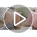 DEELAND Pack of 2,Double-Sided Faux Fur Plush Decorative Throw Pillow Covers Fuzzy Striped Soft Pillowcase Cushion Covers for Sofa Couch Bedroom Home, Cream White